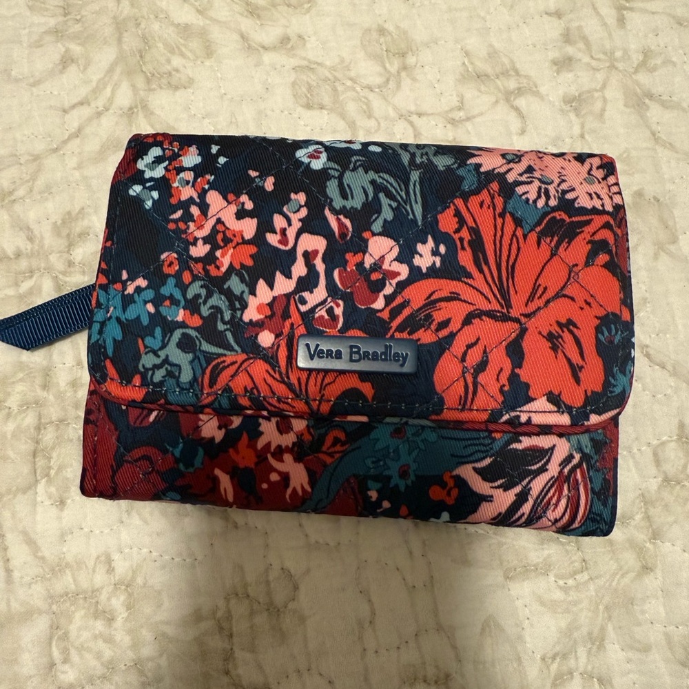 Vera Bradley Cabbage Rose Cabernet Wallet